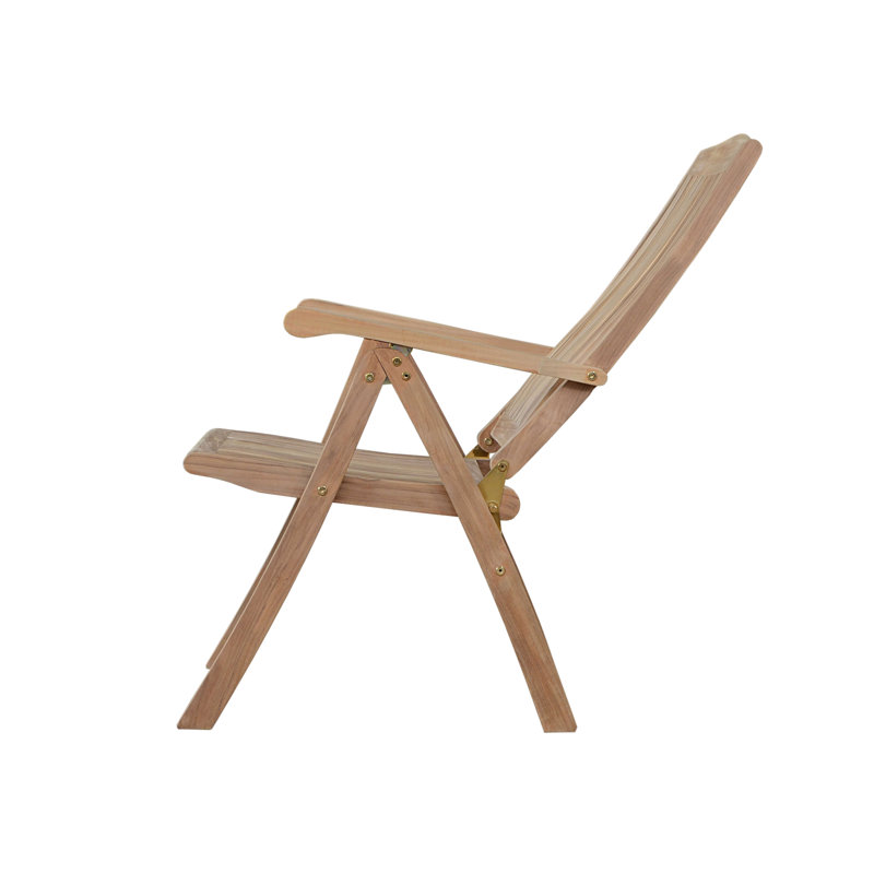 Folding Teak Patio Dining ArmChair