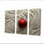 Rouge et blanc «Christmas Peppermint Swirl II», ensemble d'art mural de Noël-107189115-107189117