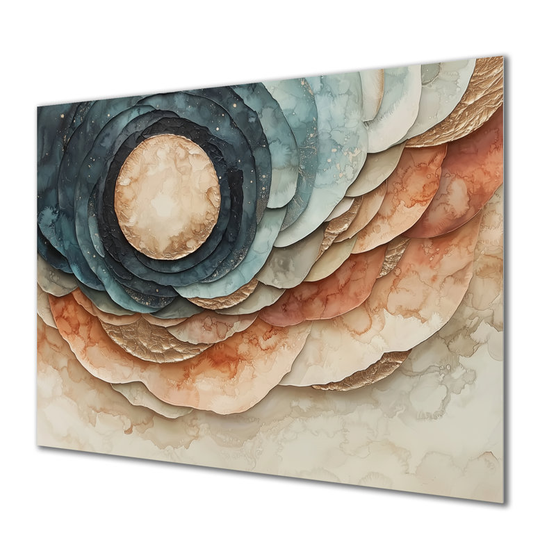 «Eclipse Moon Spiral Of Infinity I», art mural en métal lune, espace, H 12 po x l 20 po