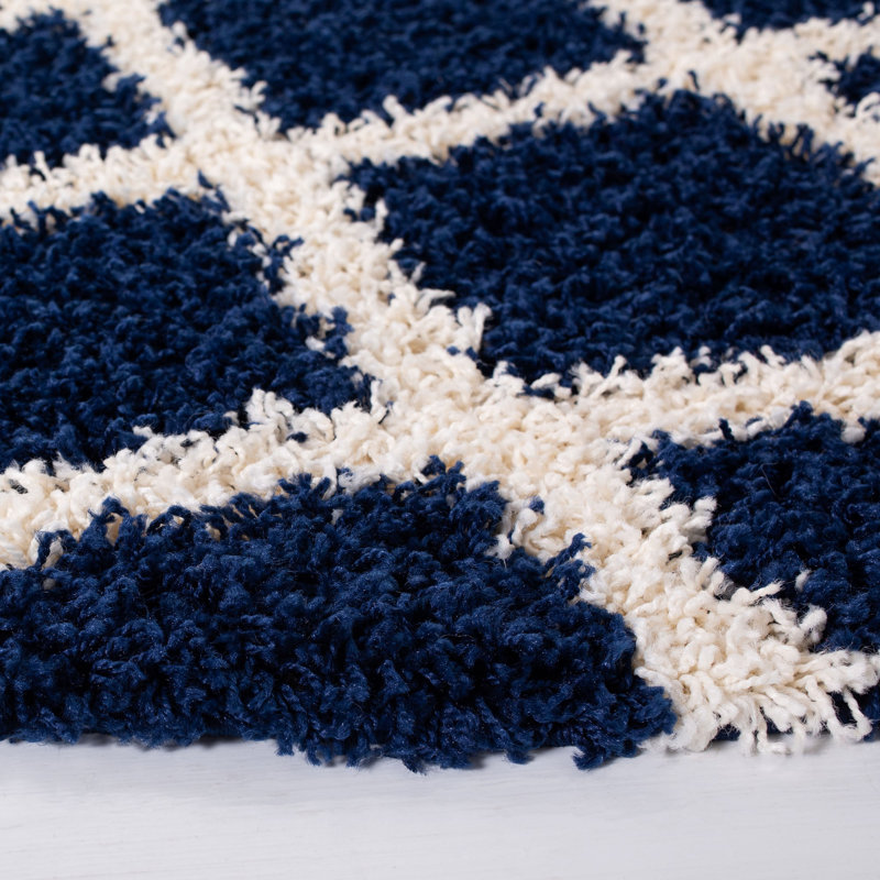 Albertha Sgd-Dallas Shag Performance Geometric Rug, Rectangle 6' x 9'