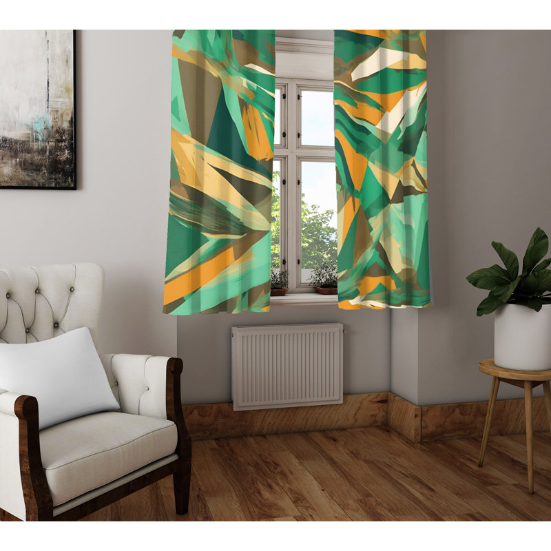 Semi Sheer Curtain Pair, 20" W x 52" L