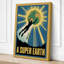 Ascent to Earth Retro - Wrapped Canvas-1385852928-1385852933