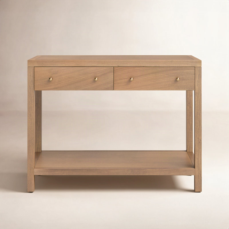 Nora 2 Drawer Console Table, Natural