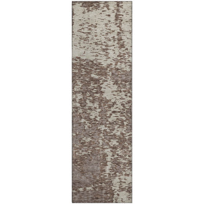 Premium Machine Washable Prisco Brown Rug