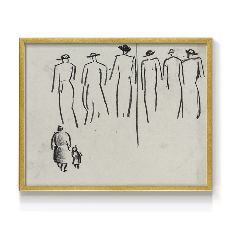 Vintage Sketch Work-XVI -Framed Print - Restickable