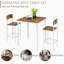 Ensemble de table de bar 3 pièces, ensemble de table de salle à manger à hauteur de comptoir industrielle, chaises et pieds en acier-1962373691-1962373692