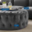 Grand repose-pieds rond en velours Performance-1470650294