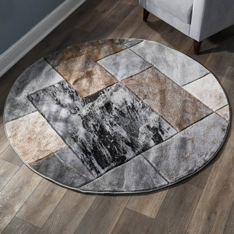 Caratunk Area Rug, Round 7'10"