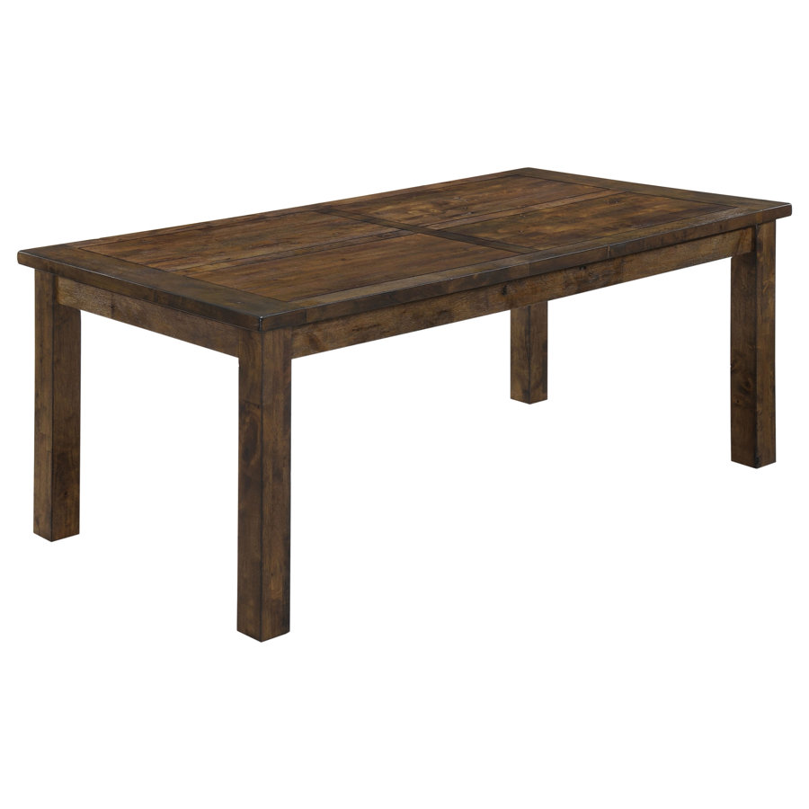 Tiernagh 78.75" Rubberwood Solid Wood Dining Table