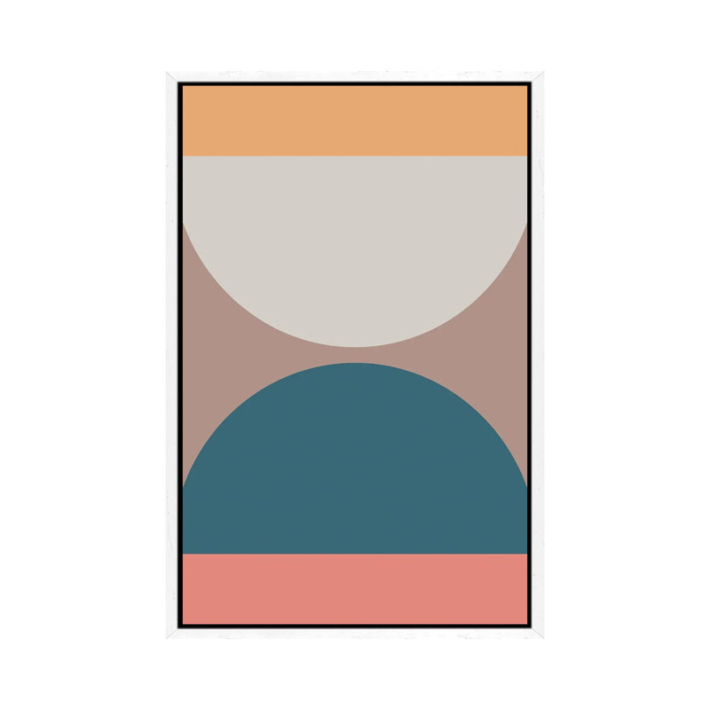 1 Piece Wall Art on Canvas, 101.6 cm H x 66.04 cm W, Silver/White/Valencia, White Framed