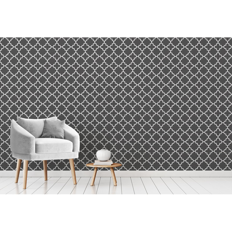 Panneau de papier peint auto-adhésif, L 4 po x l 24 po, Gris foncé