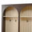 Farmhouse Wooden Style Hall Tree with Arched Design, Elegant Entryway Bench with Retro Hooks, Rustic Coat Rack & Shoe Organizer with Drawers for Living Room, Dark Walnut-1741414550
