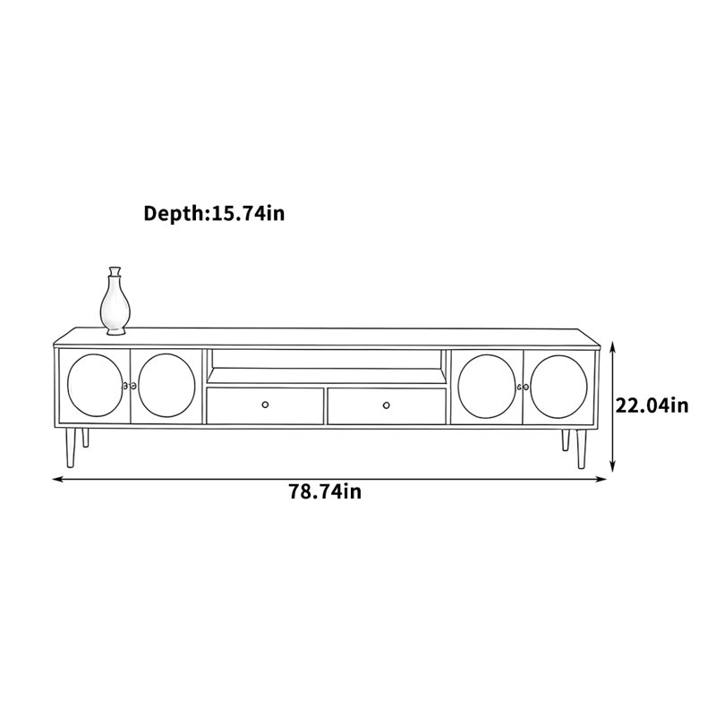 Osten, 22.04"H x 78.74"L x 15.74"W