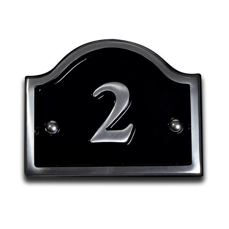 Jaclynn 11.5cm H Reflective Metal House Number, 2