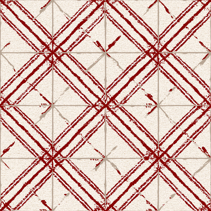Red Lines Pattern | Blue Canvas for Stylish Home Decor