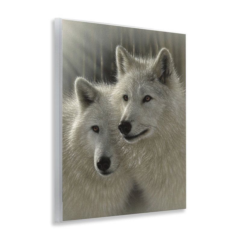 Sunlit Soulmates Wolves Wall Plaque, design by Collin Bogle