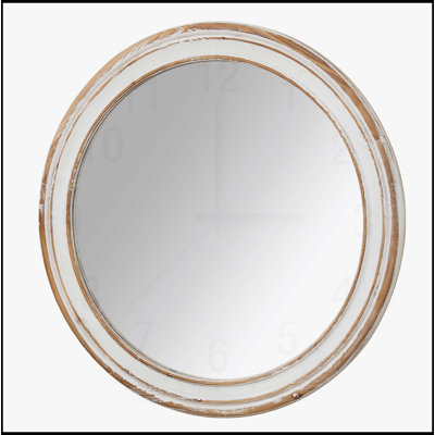 Round Farmhouse Mirror for Bathroom, Bedroom, and Living Room
