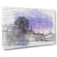 Santa Monica Pier Fairground in Abstract - Wrapped Canvas Drawing - Wrapped Canvas-55339366