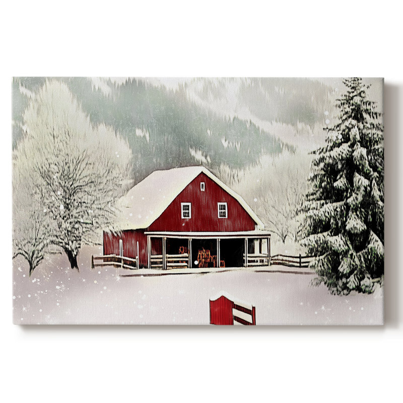 Art de vacances de Noël III - Toile tendue avec châssis - Cxxxix, H 12 po x l 18 po