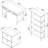 Conway Writing Desk Office Set with Bookcase-1635327877