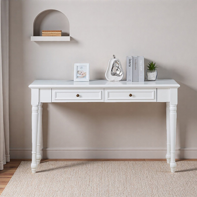 Bureau de 13,77 pouces de profondeur American-style, Blanc, H 29,92 po x l 62,99 po x P 13,77 po