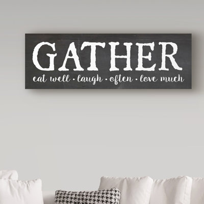 Keishawna 'Gather' Textual Art on Wrapped Canvas