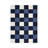 Large Dining Room Rugs 10x13 Plaid Printed Accent Carpet, Non-Slip Contemporary Geometric Indoor Mat, Easy Cleaning Low Pile Floor Cover for Bedroom, Living Room, Kitchen, Navy Blue-1462021500
