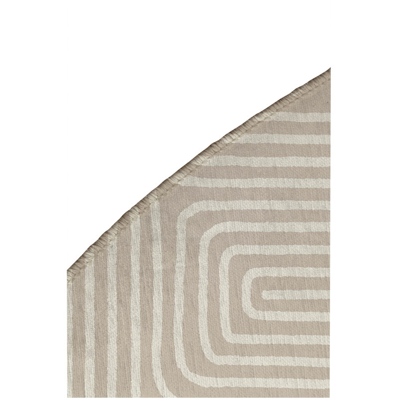 Timeless Walk Non-Slip Outdoor Rug, Round 5'