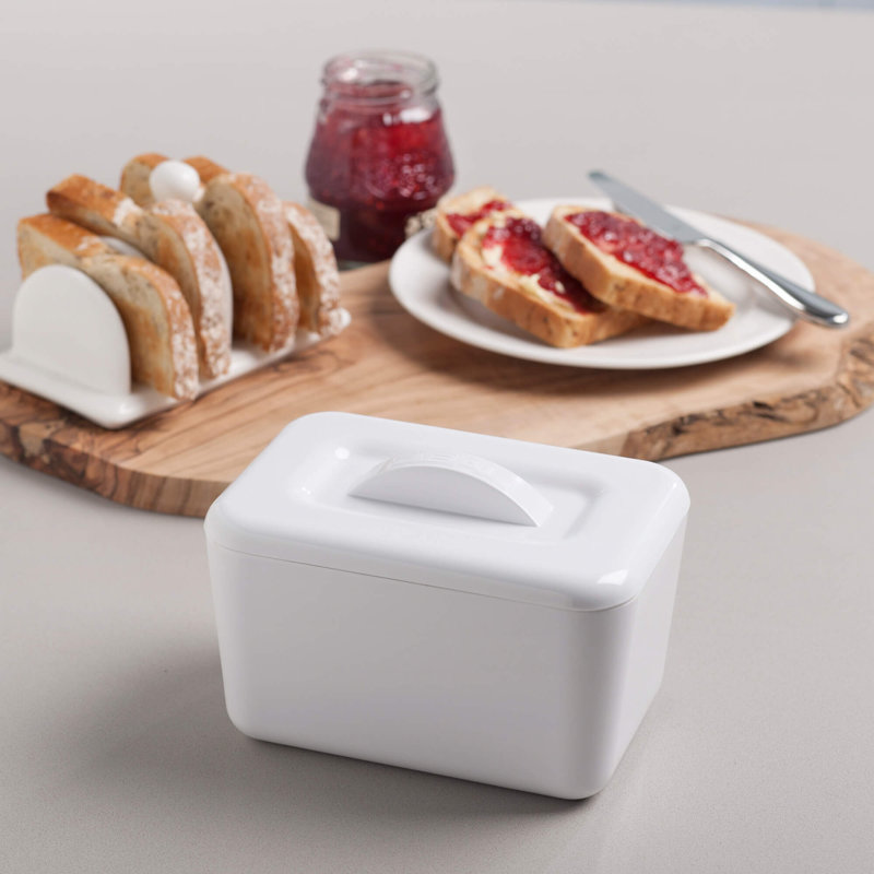 Zeal Melamine Butter Dish, White
