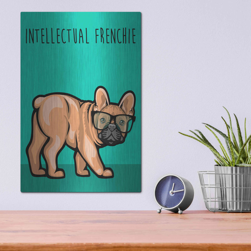 «Intellectual Frenchie» par Debbie Gray, H 16 po x l 12 po