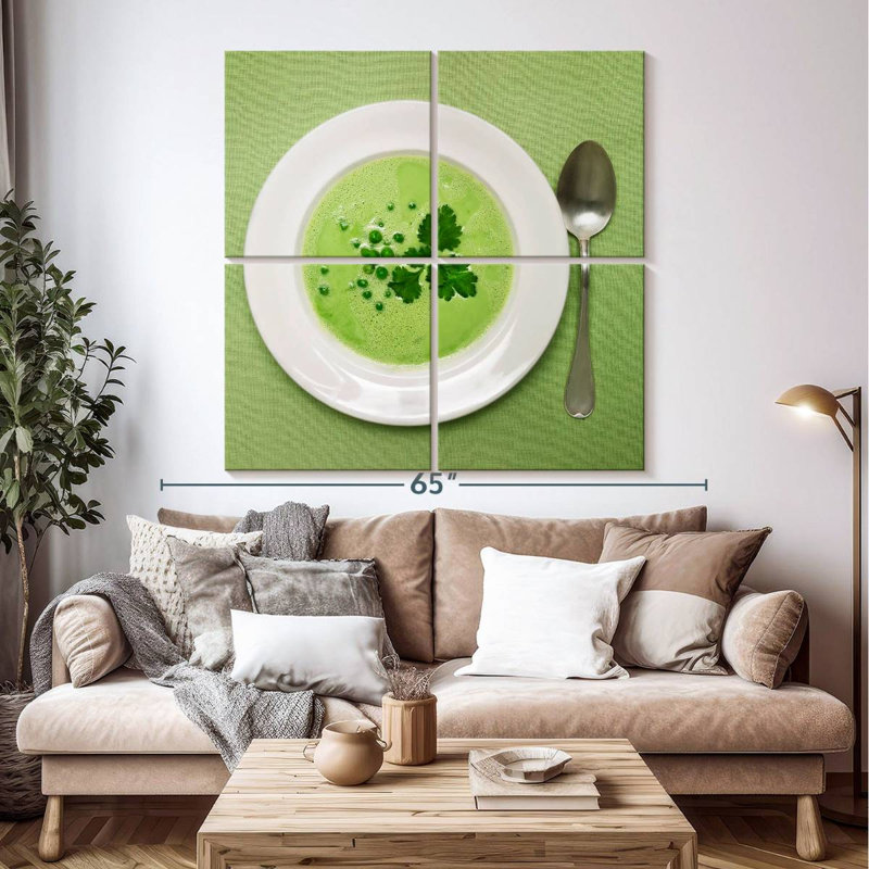 Soupe aux pois verts Yarlin, H 50 po x l 50 po