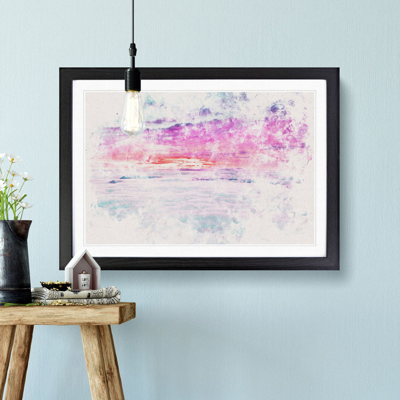 Ocean of Clouds - Framed Print, 33cm H x 45cm W x 2cm D, Black Framed