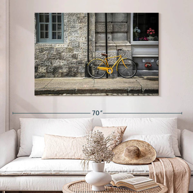 Vélo jaune Mehar Montréal, H 34 po x l 51 po