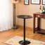 Table de bar contemporaine en métal noir, plateau rond de 24 po, pieds réglables, utilisation à la maison, table élégante pour 40