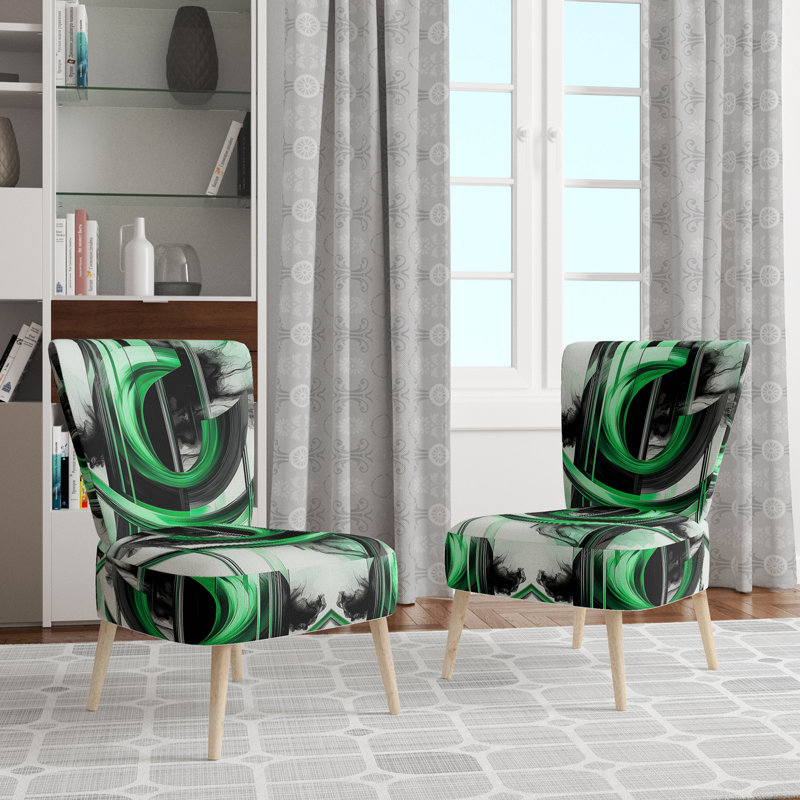Fauteuil d'appoint contemporain tapissier doré Gold Deco I, Vert