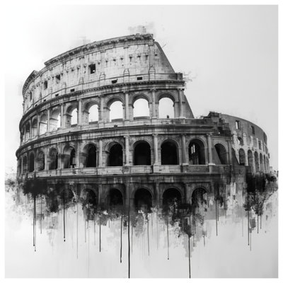 Coussins décoratifs à double face Roman Colosseum Illustration