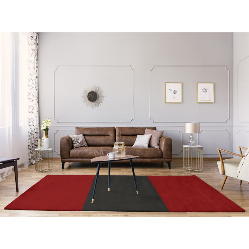 Tapis rouge/gris, Rectangle 8 pi x 10 pi