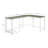 Bambina Gray  White Finish Computer Desk