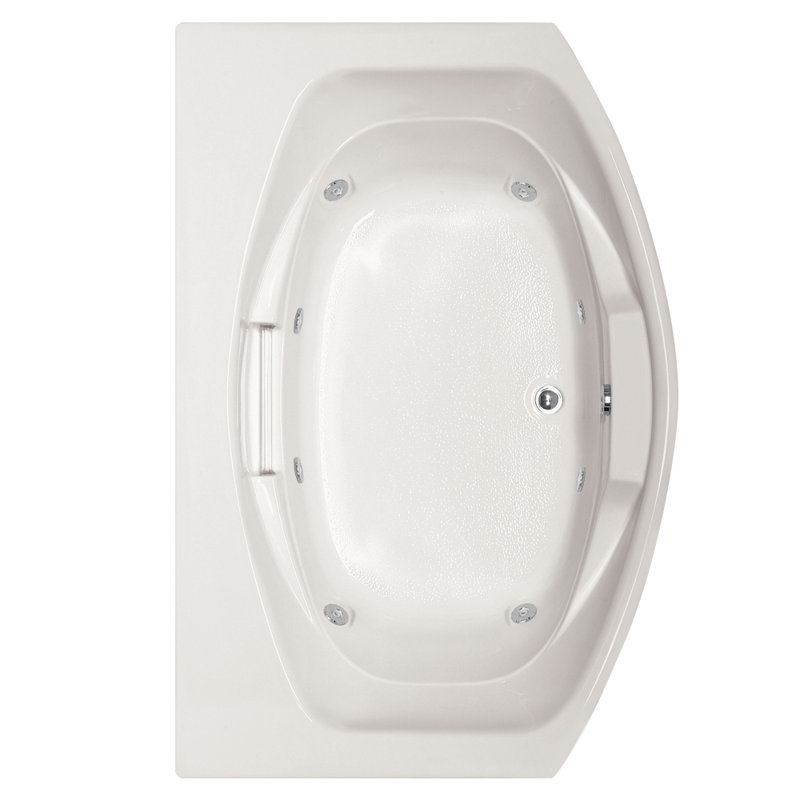 Jessica 60'' L Bathtub, White, Satin Brass