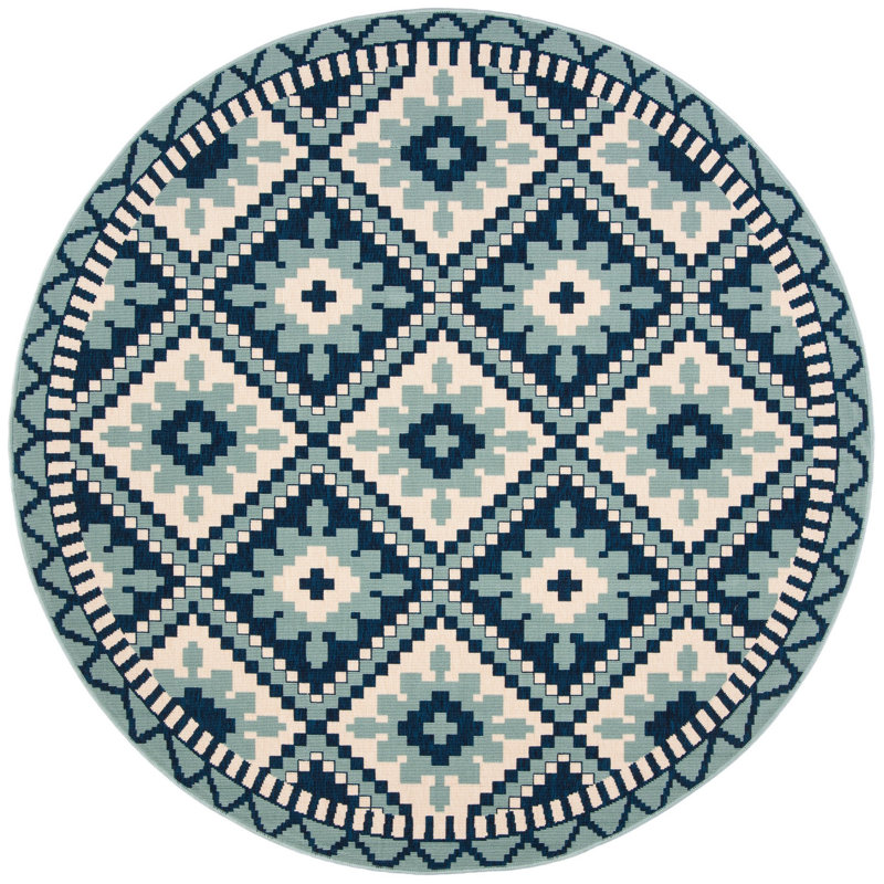 Northpoint Veranda Performance Southwestern Indoor/Outdoor Area Rug, Round 6'7"