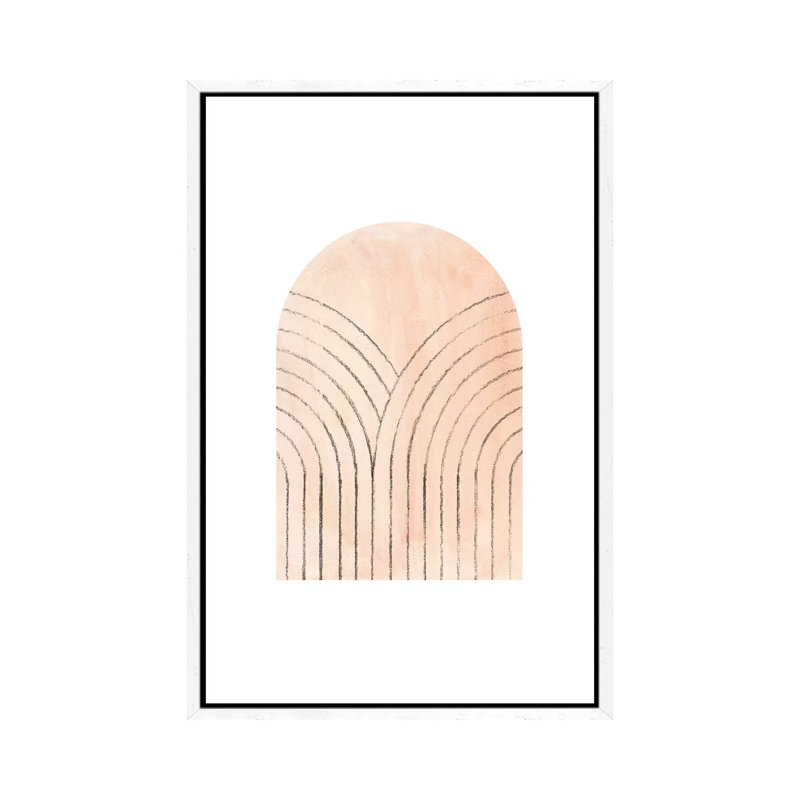 Pastel Tone Arches 1 Piece Painting on Canvas, 101.6cm H x 66.04cm W x 3.81cm D, White Framed