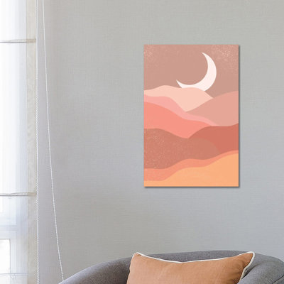 Mid Century Moon by EnShape - Wrapped Canvas Print