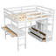 Loft Bed With Built-In Desk With Two Drawers