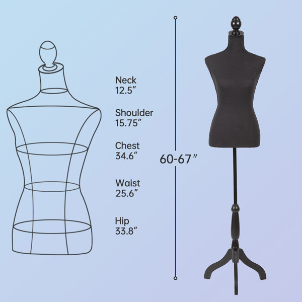  FDW Manikin 60”-67”Height Adjustable Female Dress