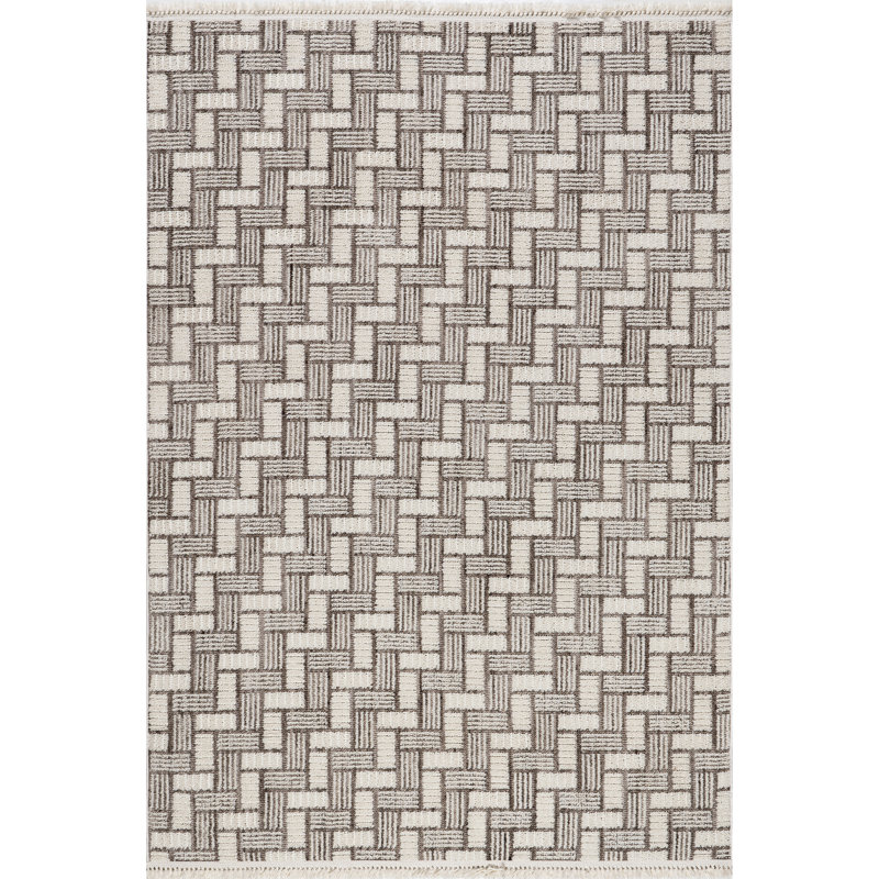 Alora Geometric Tassels Area Rug, Rectangle 8' x 10'