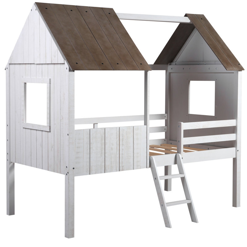 Lit mezzanine simple Oswisserie par Harper Orchard, Blanc antique