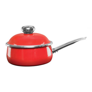 Ecolution Bliss Saucepan with Glass Lid, 2 Quart, Candy Apple