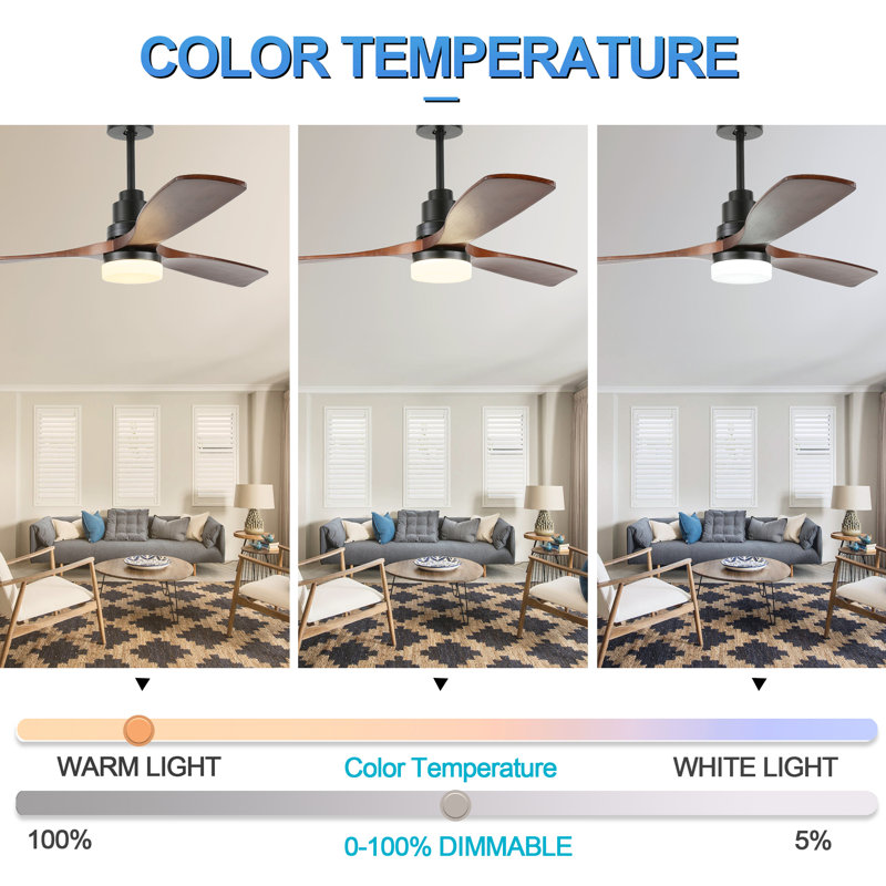 52'' Six Speeds LED Ceiling Fan With Remote