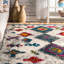 Tapis bleu / orange Jeb-37576725