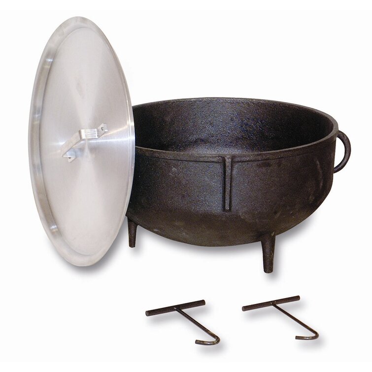 King Kooker 10-Gallon Cast Iron Jambalaya Pot and Cooker Package